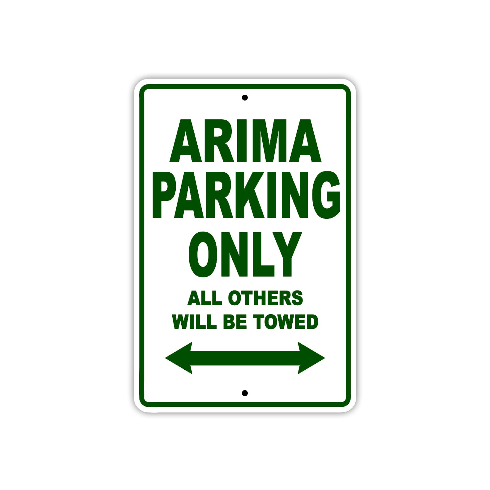 Arima Parking Only All Others Will Be Towed Sea Ocean Beach Lake Boat Aluminum Metal Sign Plate