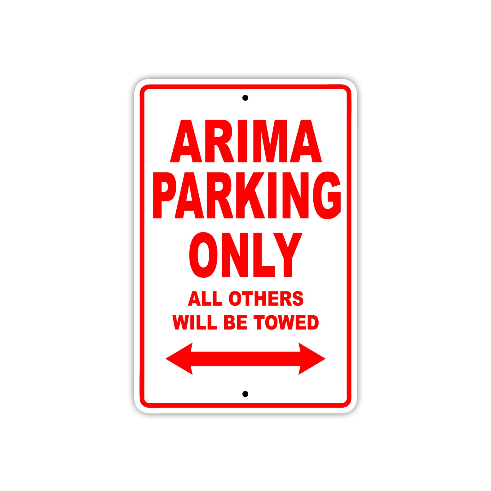 Arima Parking Only All Others Will Be Towed Sea Ocean Beach Lake Boat Aluminum Metal Sign Plate