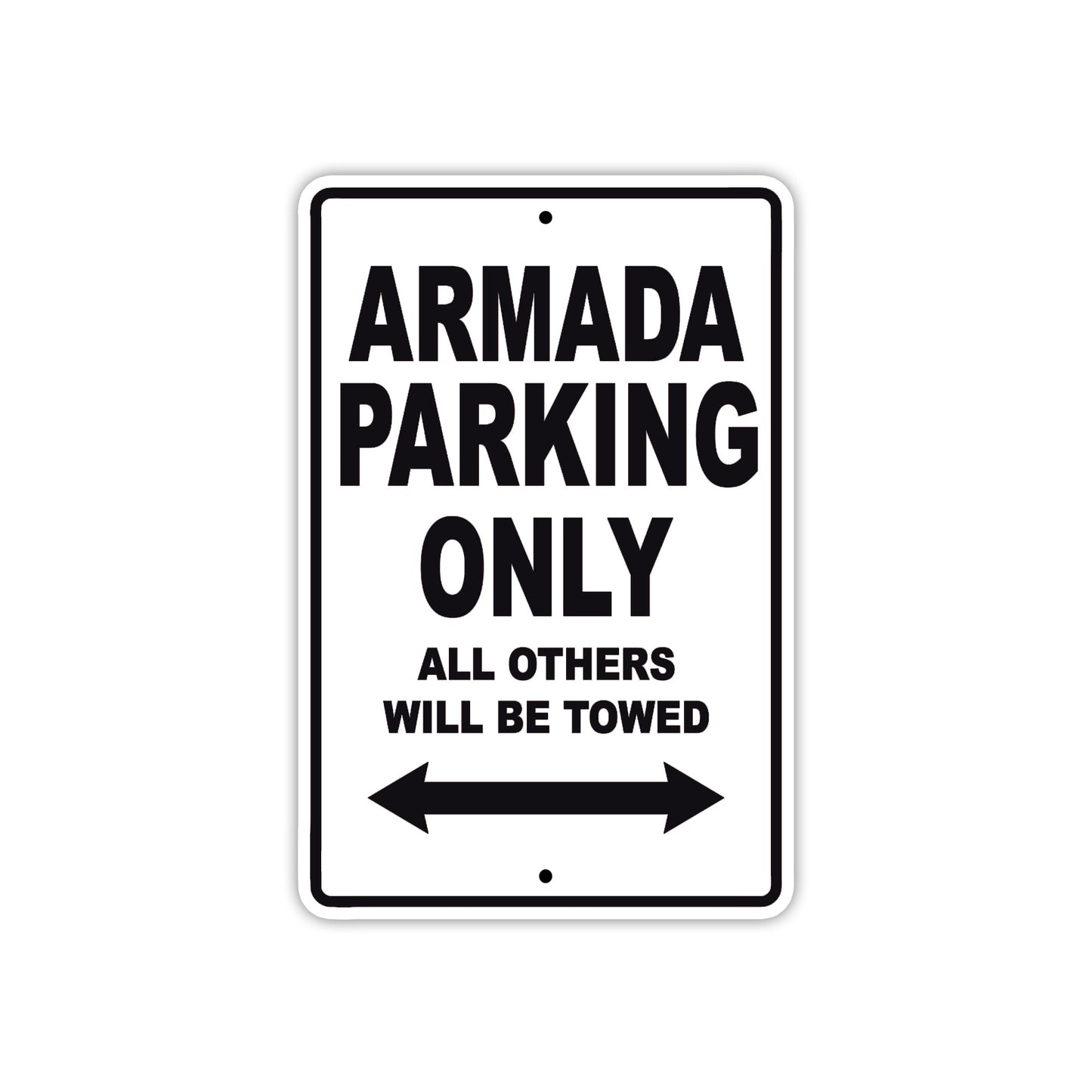 Armada Parking Only All Others Will Be Towed Sea Ocean Beach Lake Boat Aluminum Metal Sign Plate