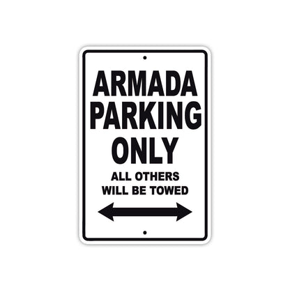 Armada Parking Only All Others Will Be Towed Sea Ocean Beach Lake Boat Aluminum Metal Sign Plate