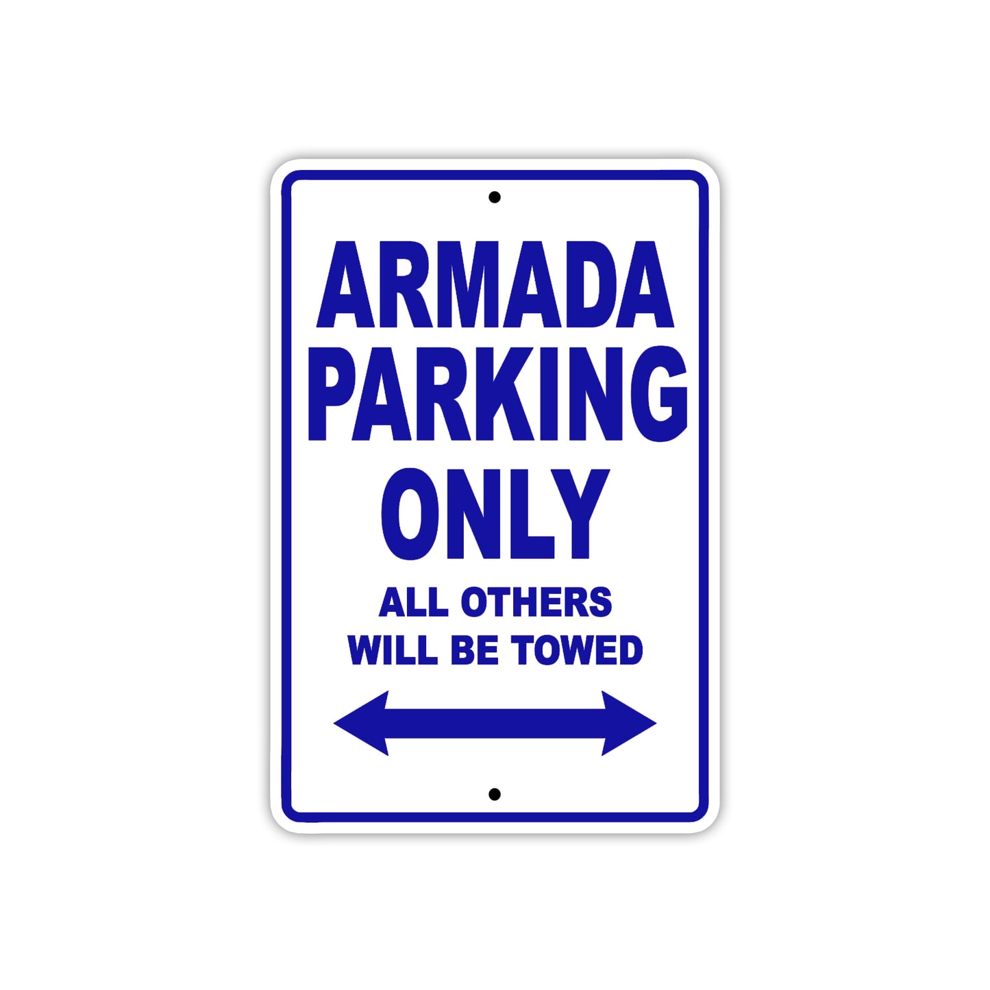 Armada Parking Only All Others Will Be Towed Sea Ocean Beach Lake Boat Aluminum Metal Sign Plate