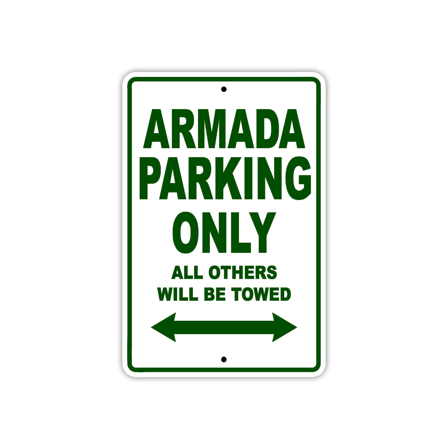 Armada Parking Only All Others Will Be Towed Sea Ocean Beach Lake Boat Aluminum Metal Sign Plate