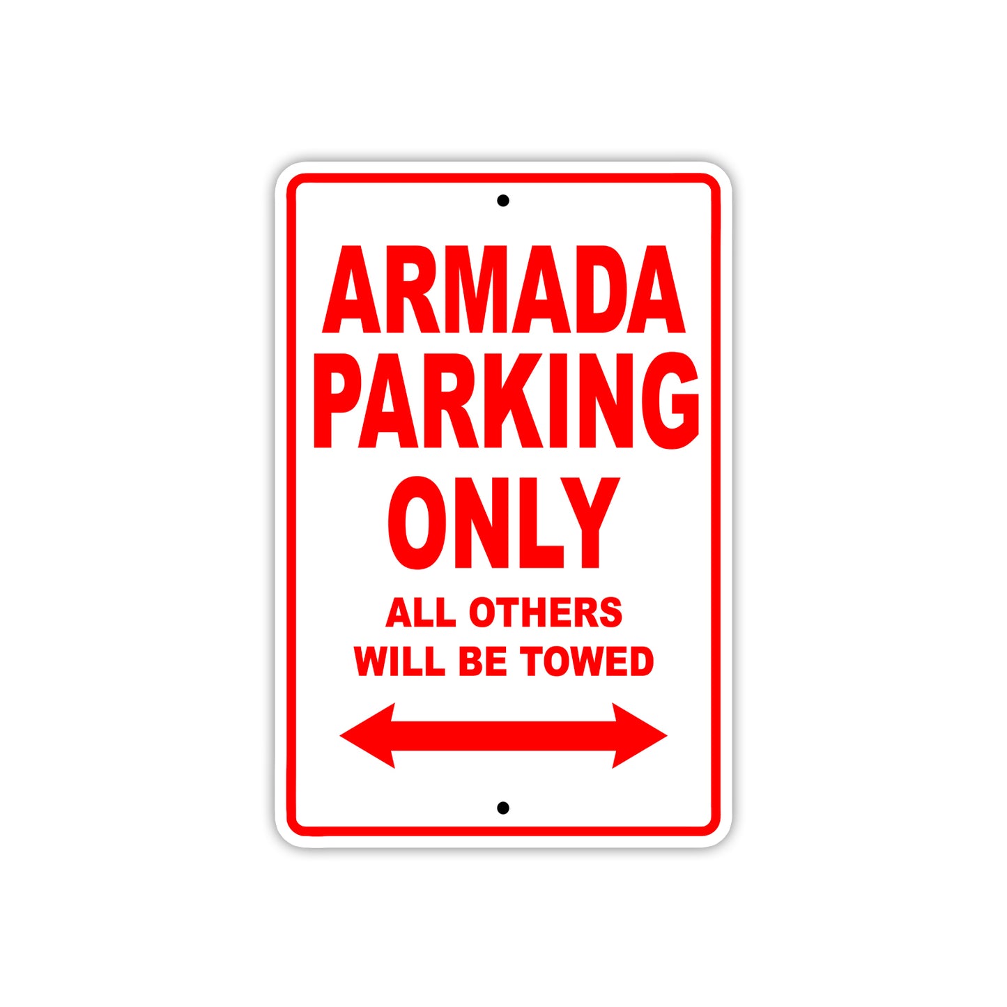 Armada Parking Only All Others Will Be Towed Sea Ocean Beach Lake Boat Aluminum Metal Sign Plate