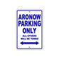 Aronow Parking Only All Others Will Be Towed Sea Ocean Beach Lake Boat Aluminum Metal Sign Plate