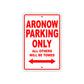 Aronow Parking Only All Others Will Be Towed Sea Ocean Beach Lake Boat Aluminum Metal Sign Plate
