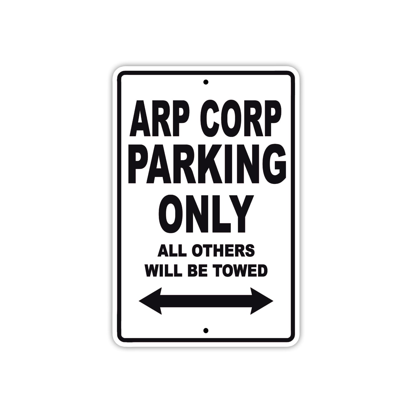 Arp Corp Parking Only All Others Will Be Towed Sea Ocean Beach Lake Boat Aluminum Metal Sign Plate