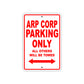 Arp Corp Parking Only All Others Will Be Towed Sea Ocean Beach Lake Boat Aluminum Metal Sign Plate