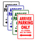 Arrivee Parking Only All Others Will Be Towed Sea Ocean Beach Lake Boat Aluminum Metal Sign Plate