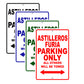 Astilleros Furia Parking Only All Others Will Be Towed Sea Ocean Beach Lake Boat Aluminum Metal Sign Plate
