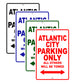 Atlantic City Parking Only All Others Will Be Towed Sea Ocean Beach Lake Boat Aluminum Metal Sign Plate