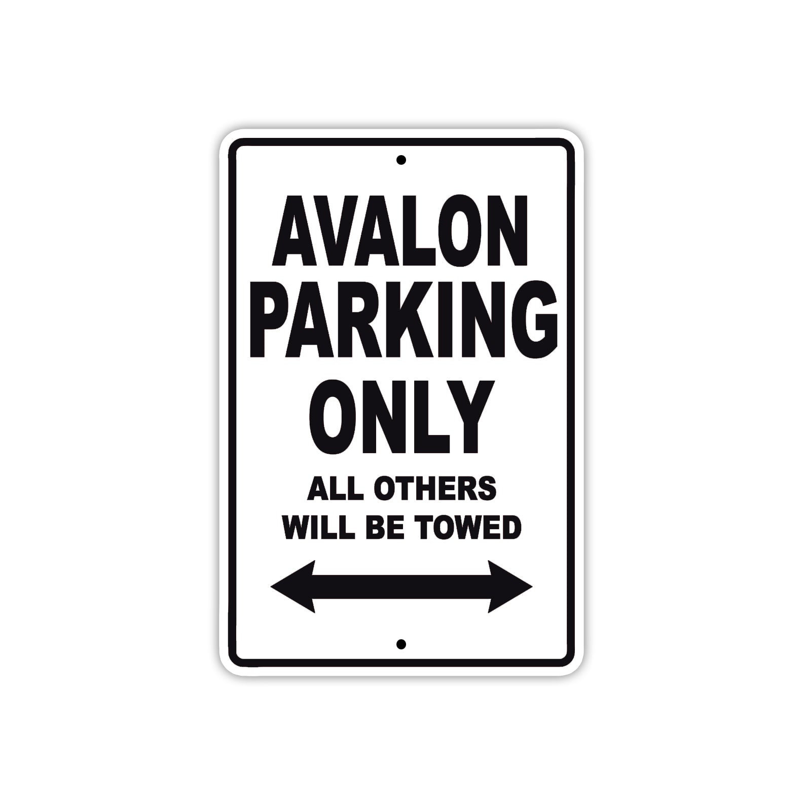 Avalon Parker Parking Only All Others Will Be Towed Sea Ocean Beach Lake Boat Aluminum Metal Sign Plate