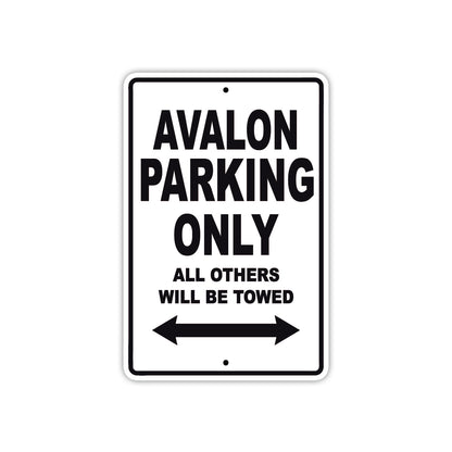 Avalon Parker Parking Only All Others Will Be Towed Sea Ocean Beach Lake Boat Aluminum Metal Sign Plate