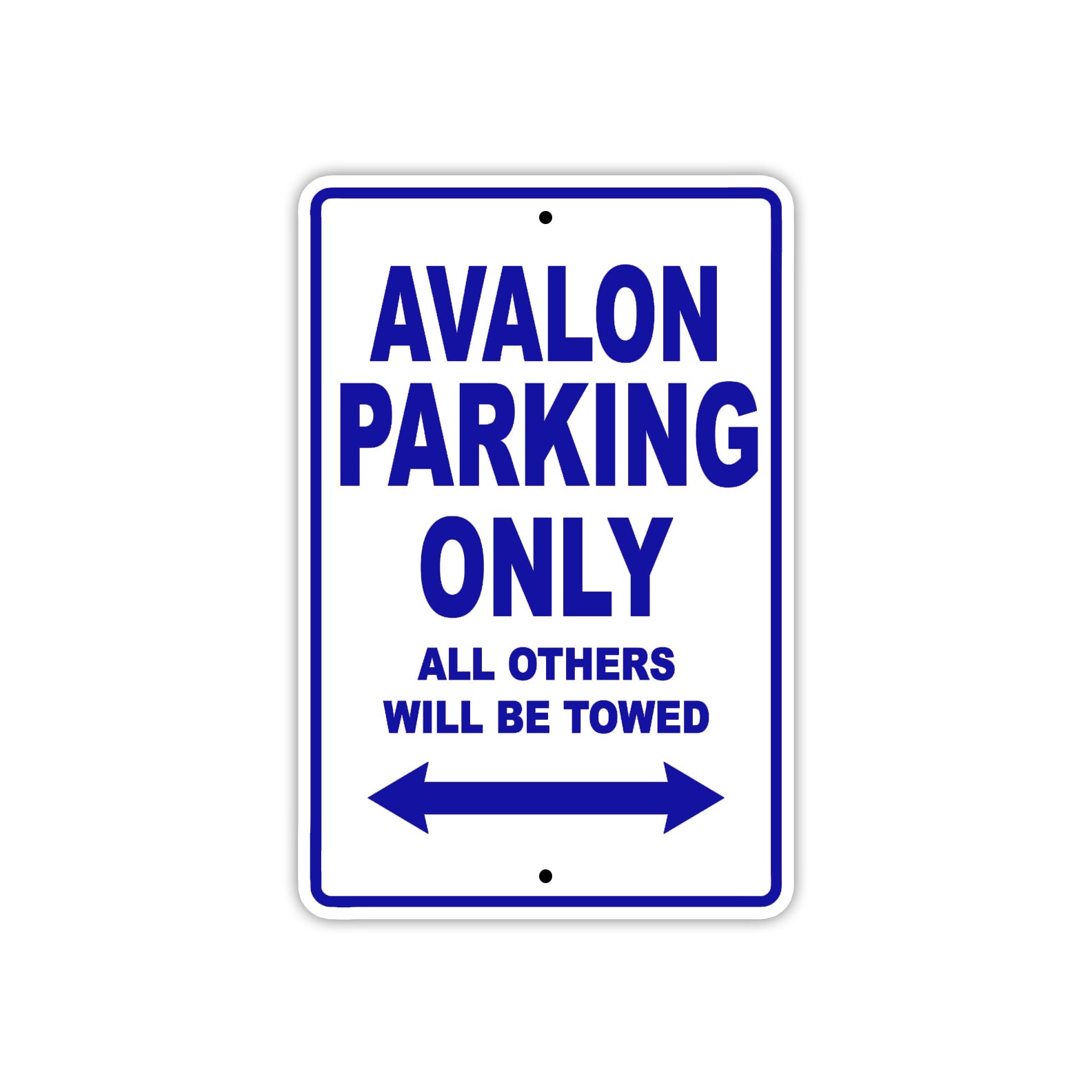 Avalon Parker Parking Only All Others Will Be Towed Sea Ocean Beach Lake Boat Aluminum Metal Sign Plate