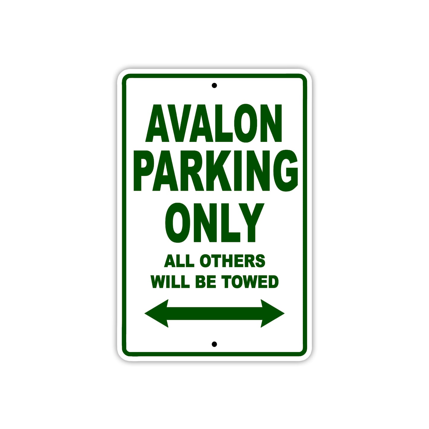 Avalon Parker Parking Only All Others Will Be Towed Sea Ocean Beach Lake Boat Aluminum Metal Sign Plate