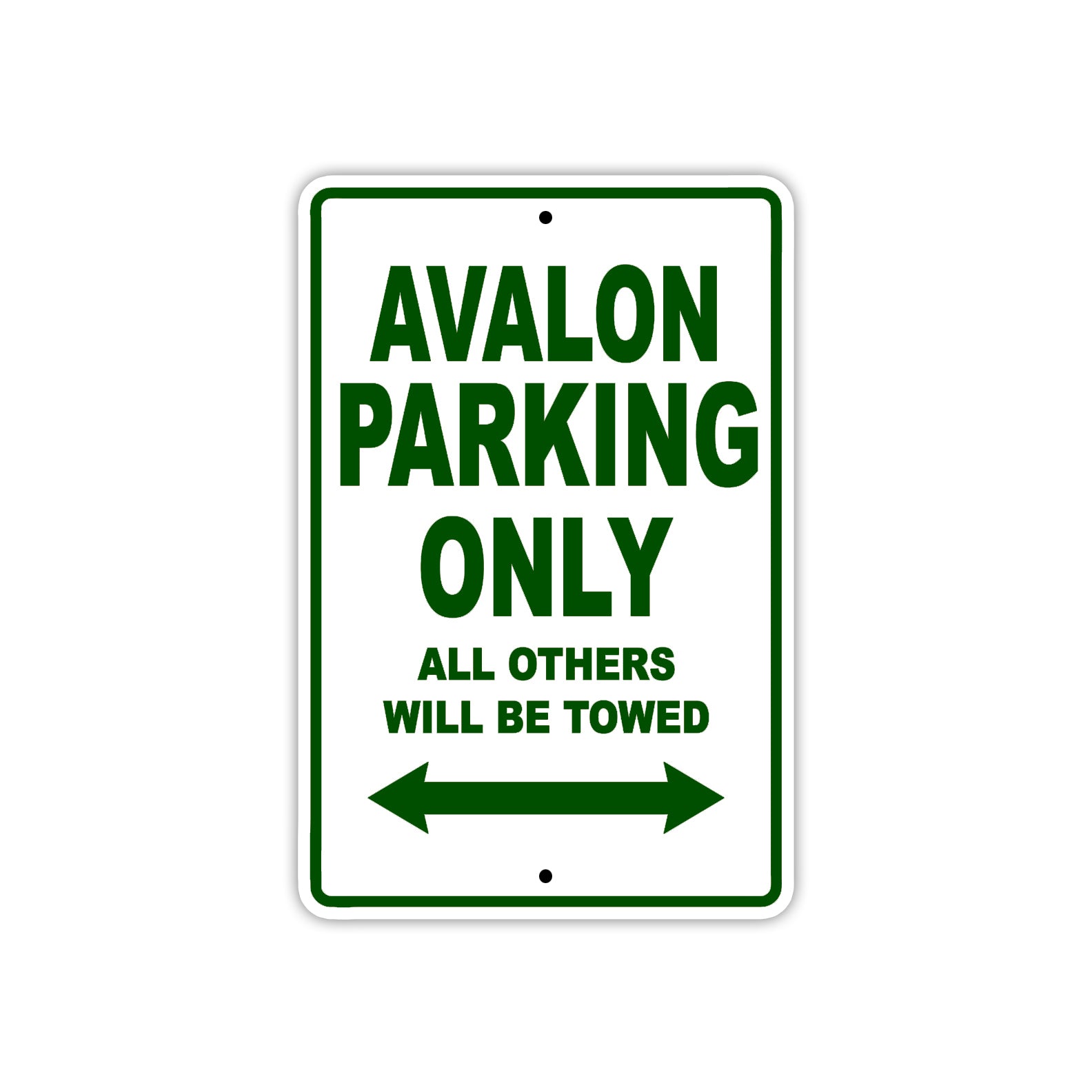 Avalon Parker Parking Only All Others Will Be Towed Sea Ocean Beach Lake Boat Aluminum Metal Sign Plate