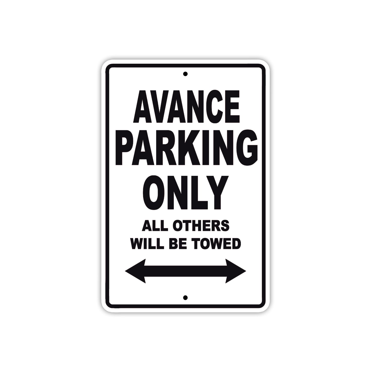 Avance Parking Only All Others Will Be Towed Sea Ocean Beach Lake Boat Aluminum Metal Sign Plate