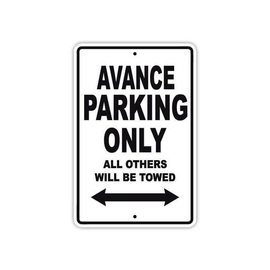 Avance Parking Only All Others Will Be Towed Sea Ocean Beach Lake Boat Aluminum Metal Sign Plate
