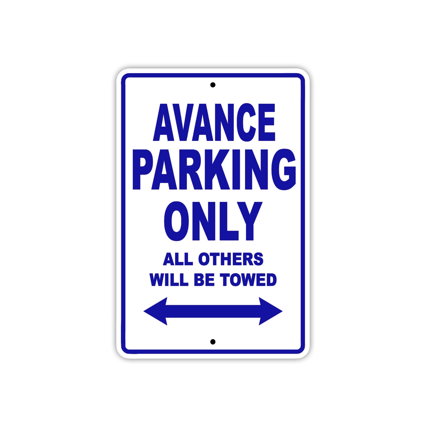 Avance Parking Only All Others Will Be Towed Sea Ocean Beach Lake Boat Aluminum Metal Sign Plate