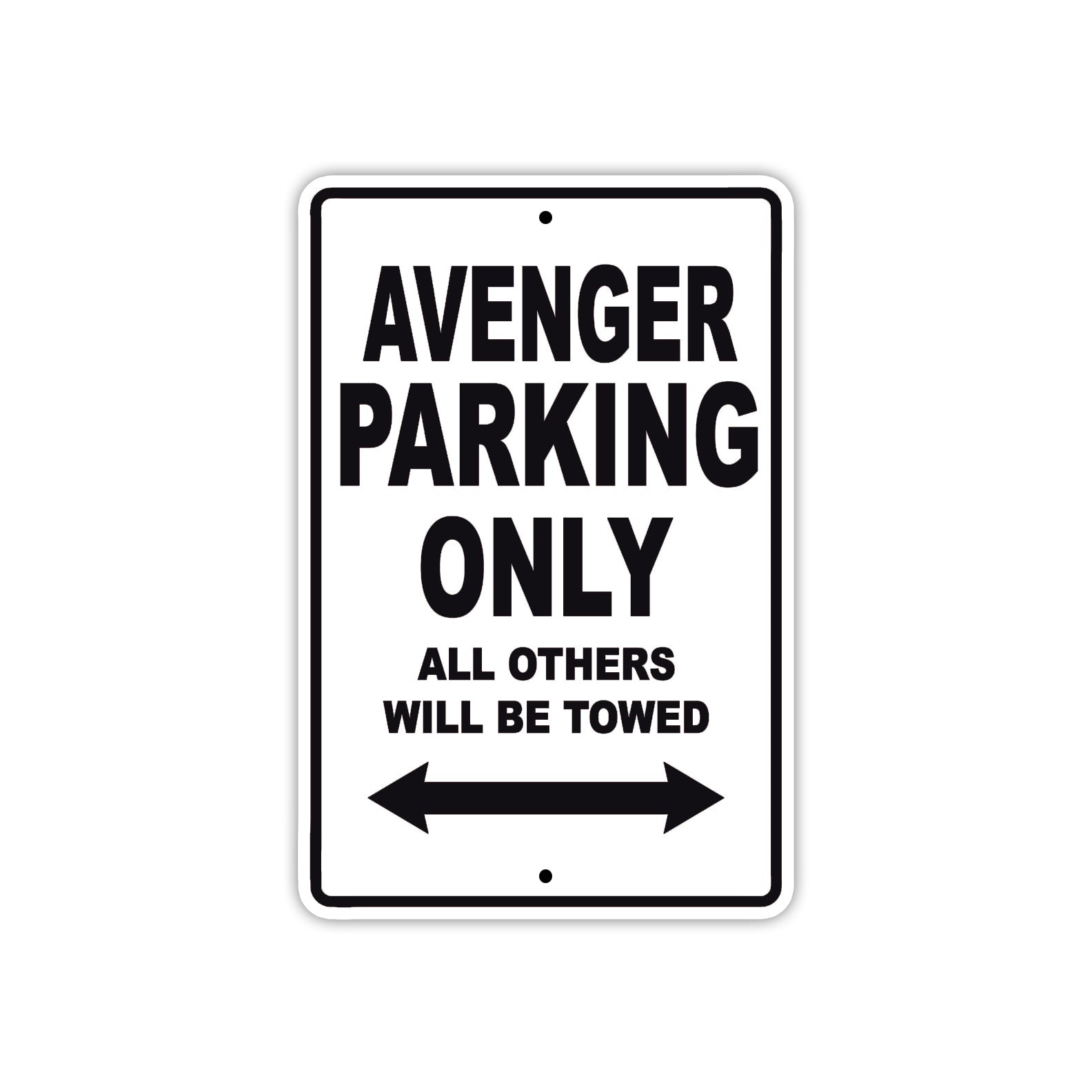Avenger Parking Only All Others Will Be Towed Sea Ocean Beach Lake Boat Aluminum Metal Sign Plate