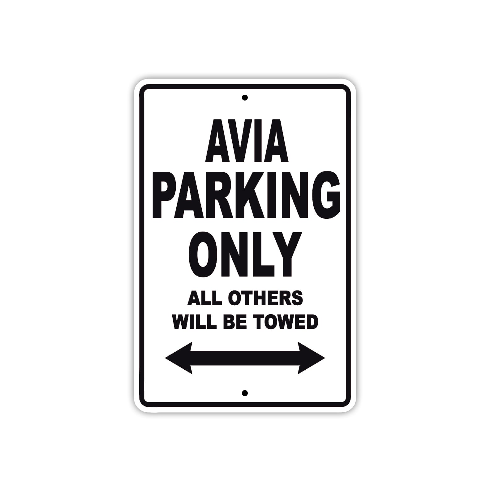 Avia Parking Only All Others Will Be Towed Sea Ocean Beach Lake Boat Aluminum Metal Sign Plate