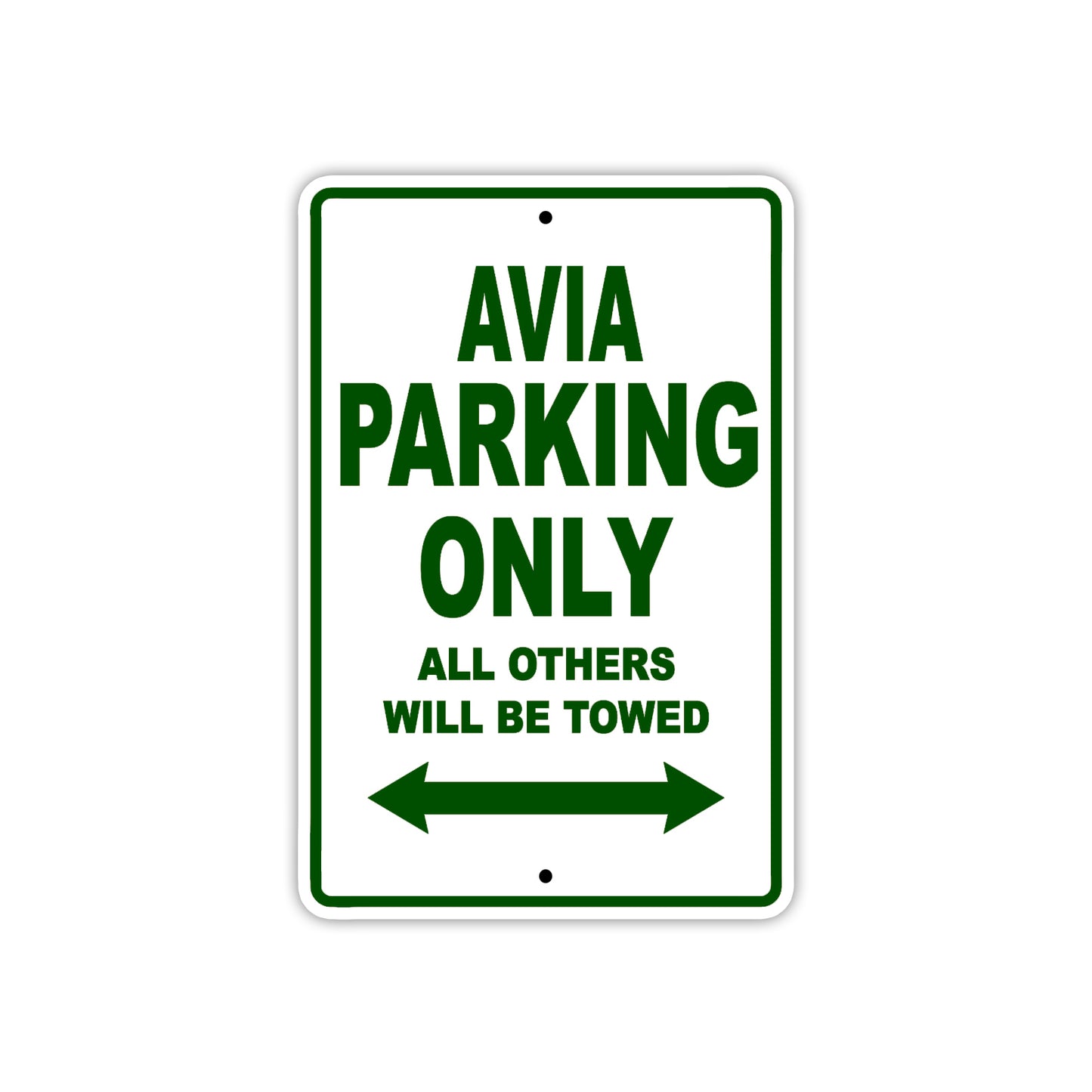 Avia Parking Only All Others Will Be Towed Sea Ocean Beach Lake Boat Aluminum Metal Sign Plate