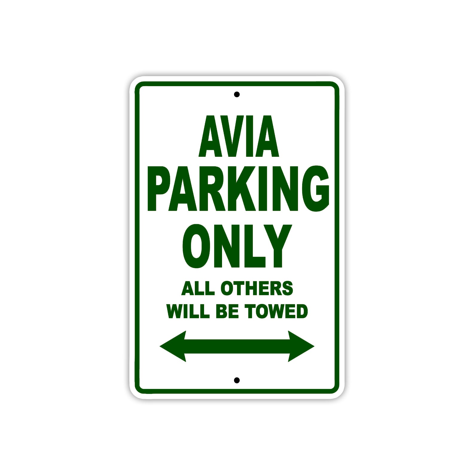 Avia Parking Only All Others Will Be Towed Sea Ocean Beach Lake Boat Aluminum Metal Sign Plate