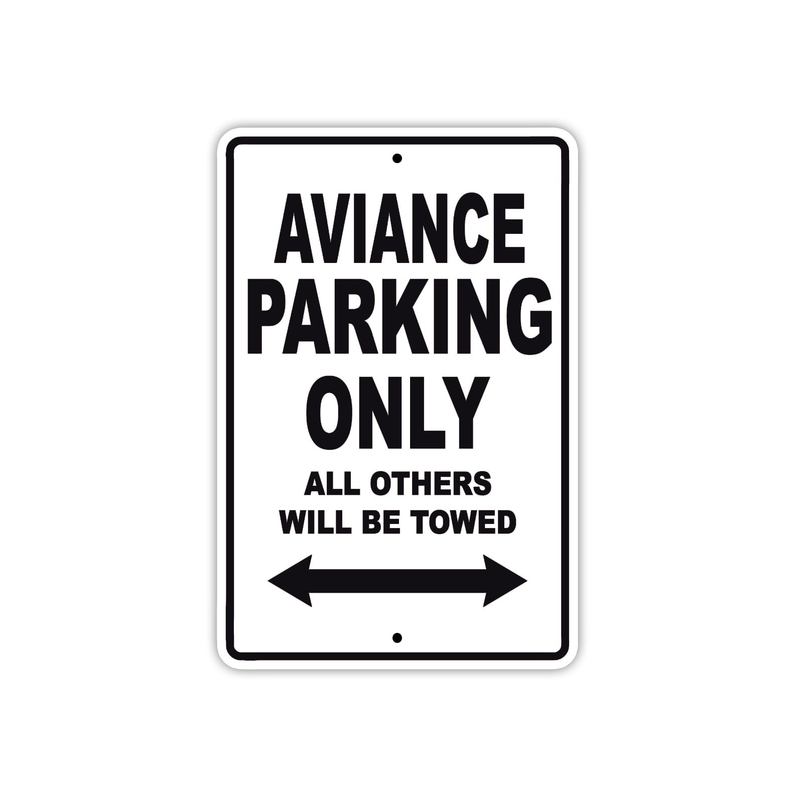 Aviance Parking Only All Others Will Be Towed Sea Ocean Beach Lake Boat Aluminum Metal Sign Plate