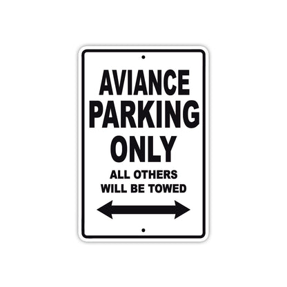 Aviance Parking Only All Others Will Be Towed Sea Ocean Beach Lake Boat Aluminum Metal Sign Plate