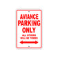 Aviance Parking Only All Others Will Be Towed Sea Ocean Beach Lake Boat Aluminum Metal Sign Plate