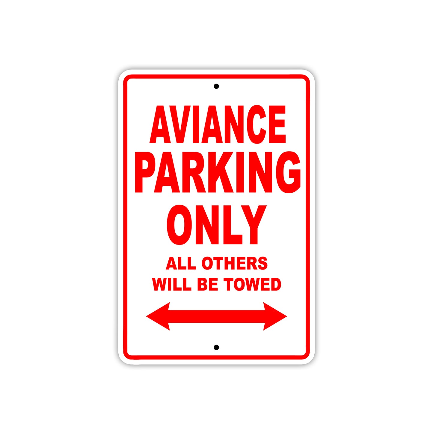 Aviance Parking Only All Others Will Be Towed Sea Ocean Beach Lake Boat Aluminum Metal Sign Plate