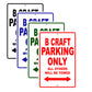 B Craft Parking Only All Others Will Be Towed Sea Ocean Beach Lake Boat Aluminum Metal Sign Plate