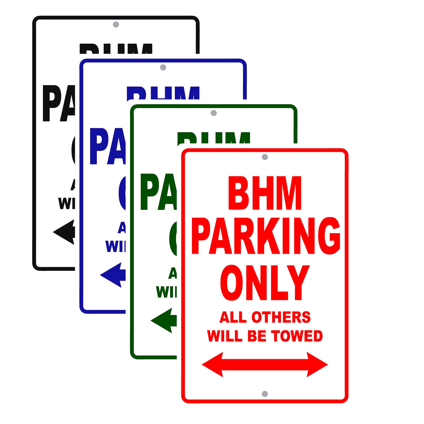 BHM Parking Only All Others Will Be Towed Sea Ocean Beach Lake Boat Aluminum Metal Sign Plate