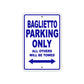 Baglietto Parking Only All Others Will Be Towed Sea Ocean Beach Lake Boat Aluminum Metal Sign Plate