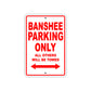 Banshee Parking Only All Others Will Be Towed Sea Ocean Beach Lake Boat Aluminum Metal Sign Plate