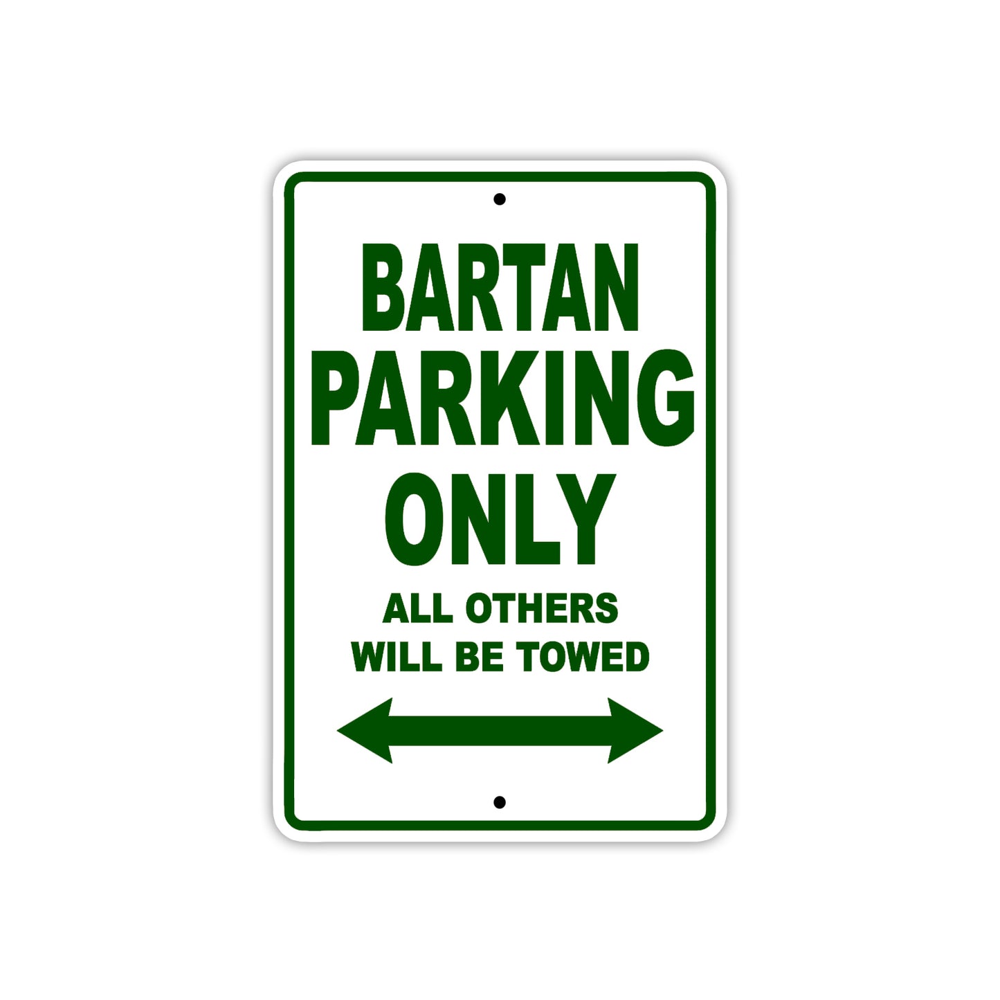 Bartan Parking Only All Others Will Be Towed Sea Ocean Beach Lake Boat Aluminum Metal Sign Plate