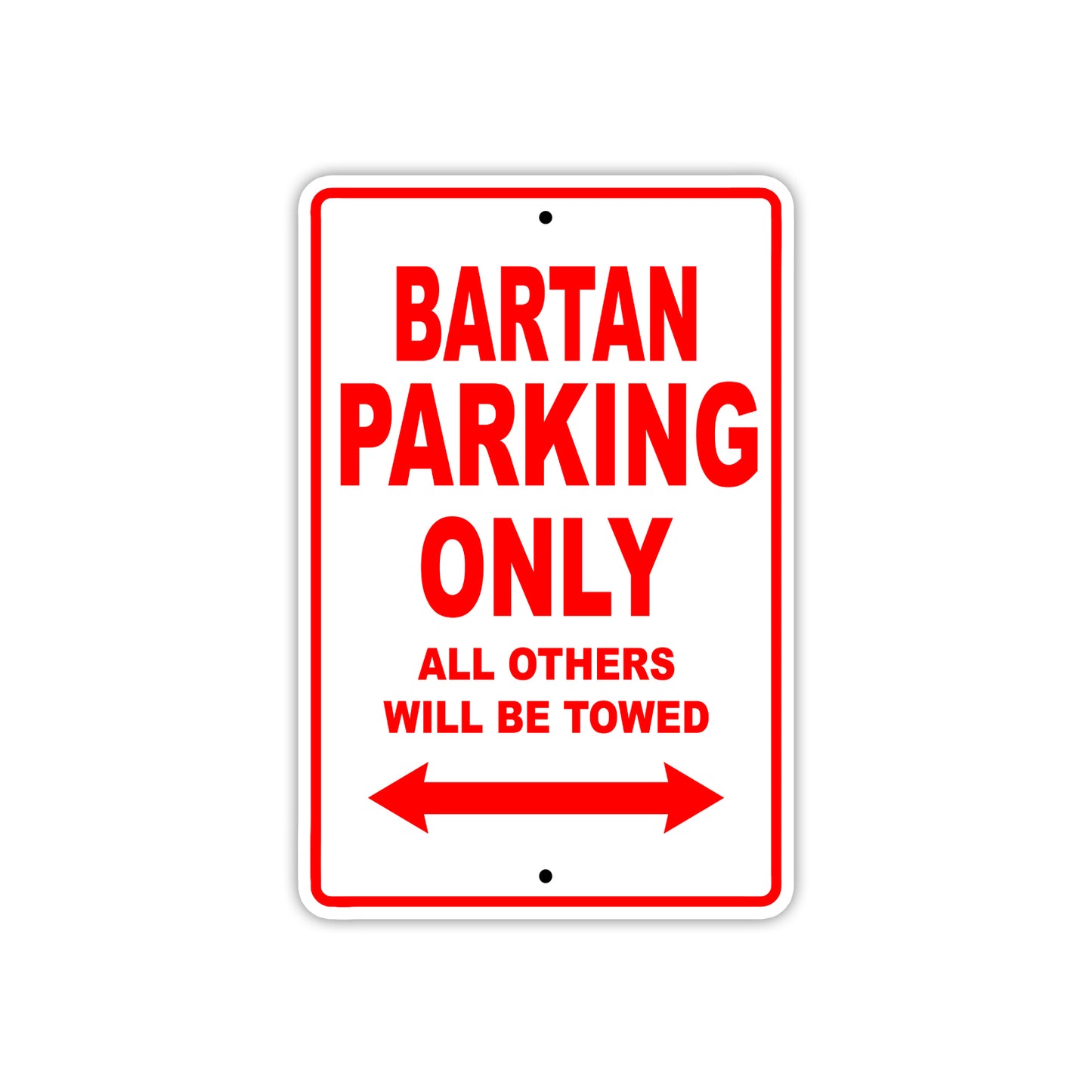 Bartan Parking Only All Others Will Be Towed Sea Ocean Beach Lake Boat Aluminum Metal Sign Plate