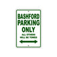 Bashford Parking Only All Others Will Be Towed Sea Ocean Beach Lake Boat Aluminum Metal Sign Plate