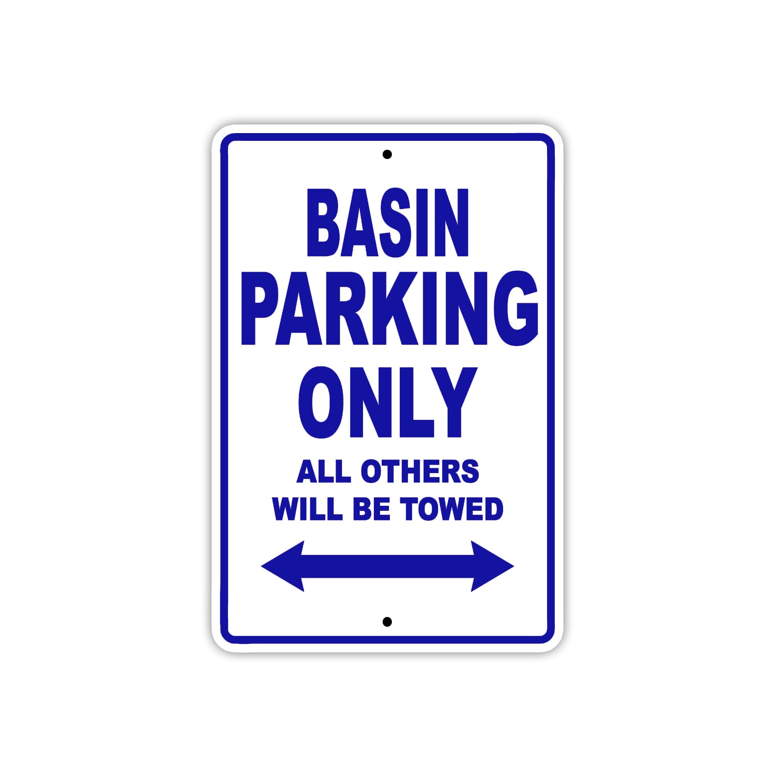 Basin Parking Only All Others Will Be Towed Sea Ocean Beach Lake Boat Aluminum Metal Sign Plate