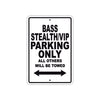 Bass Stealth Vip Parking Only All Others Will Be Towed Sea Ocean Beach Lake Boat Aluminum Metal Sign Plate