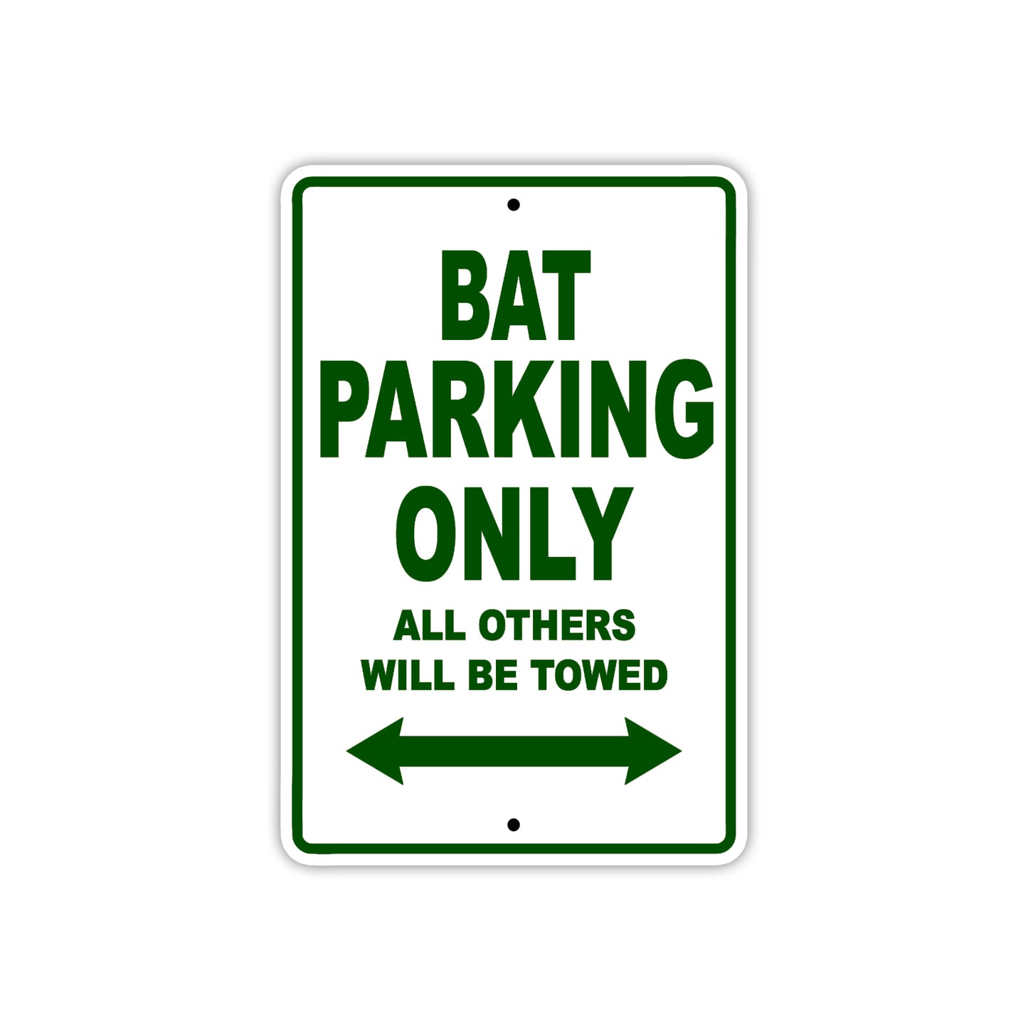 Bat Parking Only All Others Will Be Towed Sea Ocean Beach Lake Boat Aluminum Metal Sign Plate
