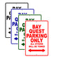 Bay Quest Parking Only All Others Will Be Towed Sea Ocean Beach Lake Boat Aluminum Metal Sign Plate