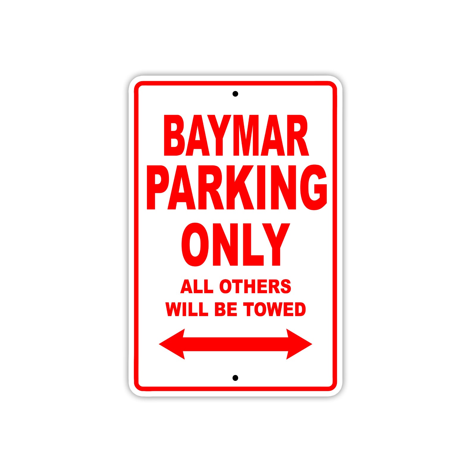 Baymar Parking Only All Others Will Be Towed Sea Ocean Beach Lake Boat Aluminum Metal Sign Plate