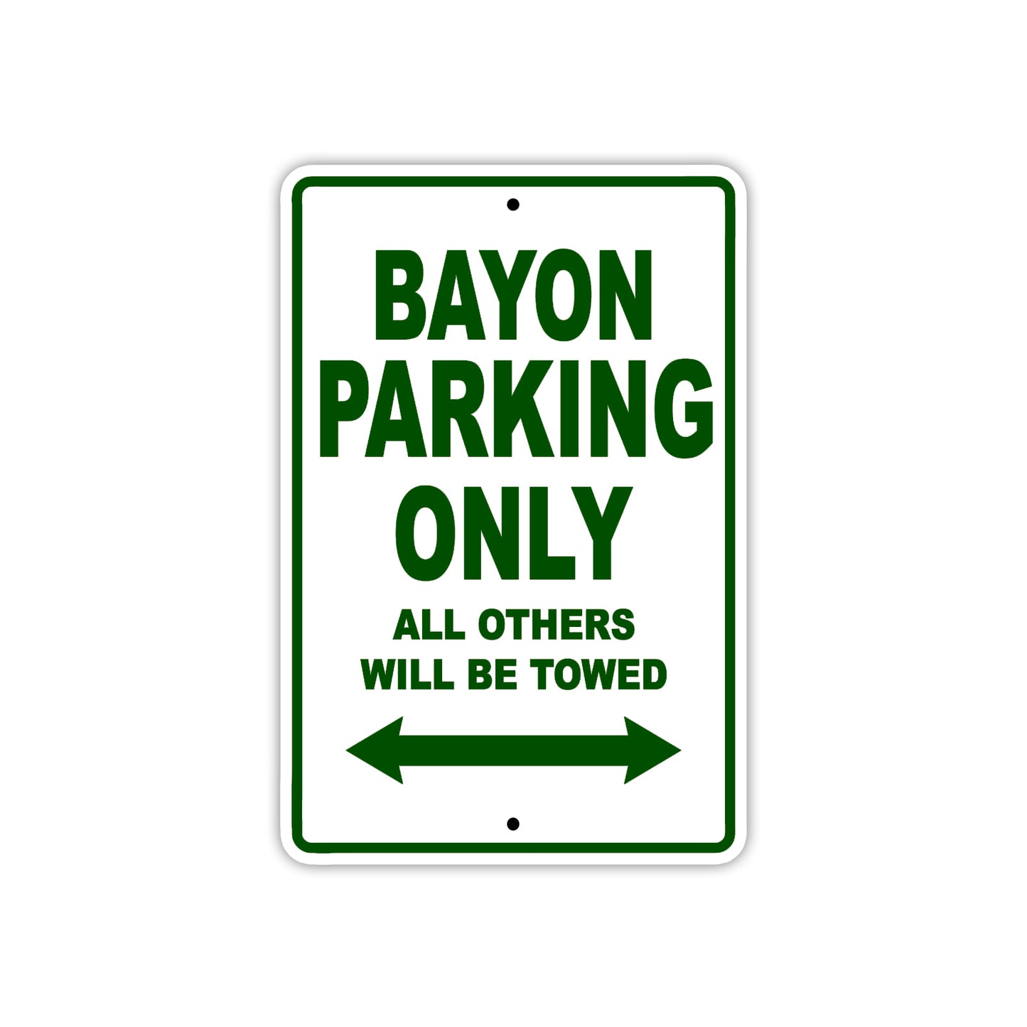 Bayon Parking Only All Others Will Be Towed Sea Ocean Beach Lake Boat Aluminum Metal Sign Plate