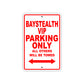 Bay Stealth Vip Parking Only All Others Will Be Towed Sea Ocean Beach Lake Boat Aluminum Metal Sign Plate