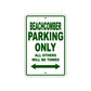Beachcomber Parking Only All Others Will Be Towed Sea Ocean Beach Lake Boat Aluminum Metal Sign Plate