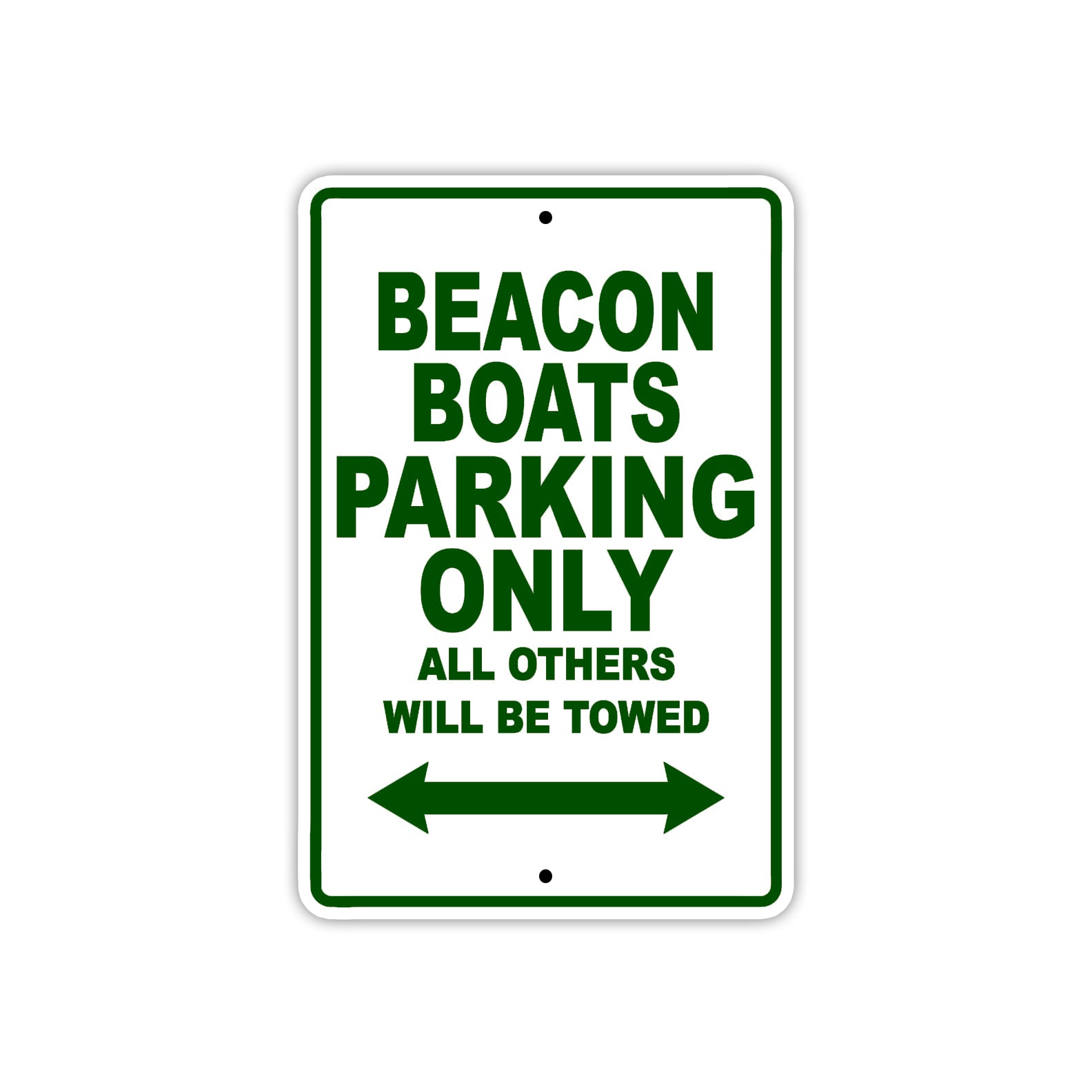 Beacon Boats Parking Only All Others Will Be Towed Sea Ocean Beach Lake Boat Aluminum Metal Sign Plate