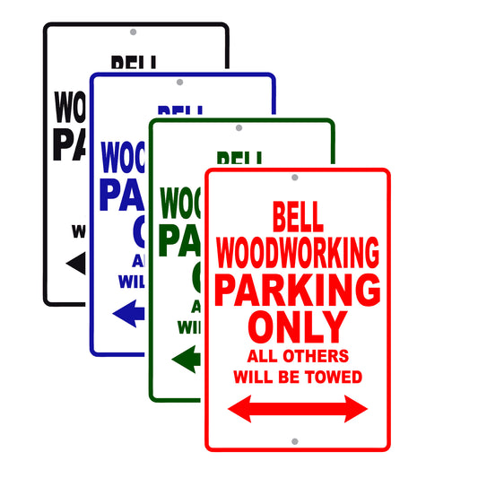 Bell Woodworking Parking Only All Others Will Be Towed Sea Ocean Beach Lake Boat Aluminum Metal Sign Plate