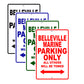 Belleville Marine Parking Only All Others Will Be Towed Sea Ocean Beach Lake Boat Aluminum Metal Sign Plate