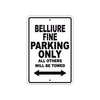 Bulliure Fine Parking Only All Others Will Be Towed Sea Ocean Beach Lake Boat Aluminum Metal Sign Plate