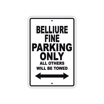 Bulliure Fine Parking Only All Others Will Be Towed Sea Ocean Beach Lake Boat Aluminum Metal Sign Plate
